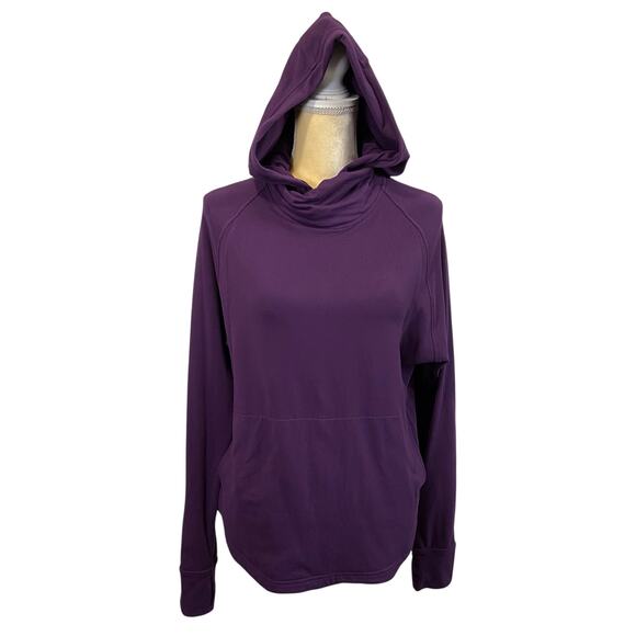 Lululemon Athletica Purple Long Sleeves Pull Over Hoodie Kangaroo Pouch 8 - Picture 2 of 6